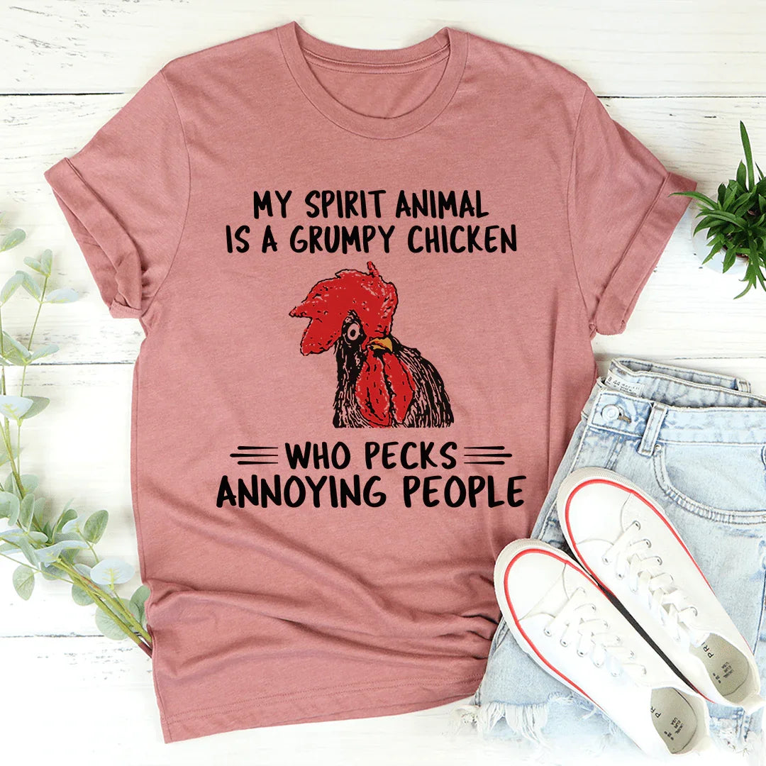 My Spirit Animal Is A Grumpy Chicken Tee