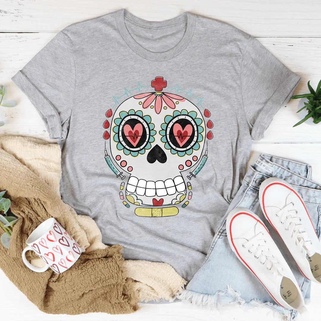 Nurse Sugar Skull Tee