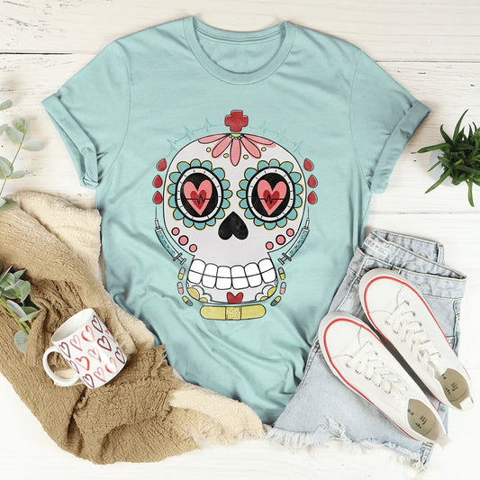 Nurse Sugar Skull Tee