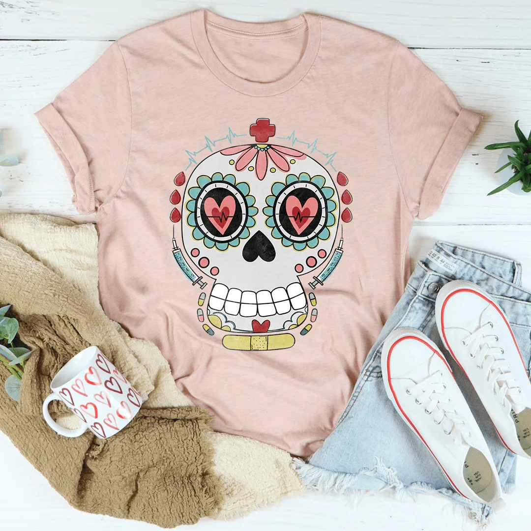 Nurse Sugar Skull Tee