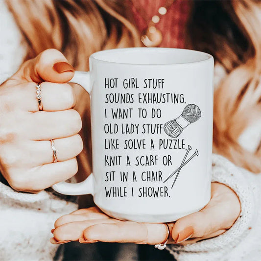 Old Lady Stuff Ceramic Mug 15 oz