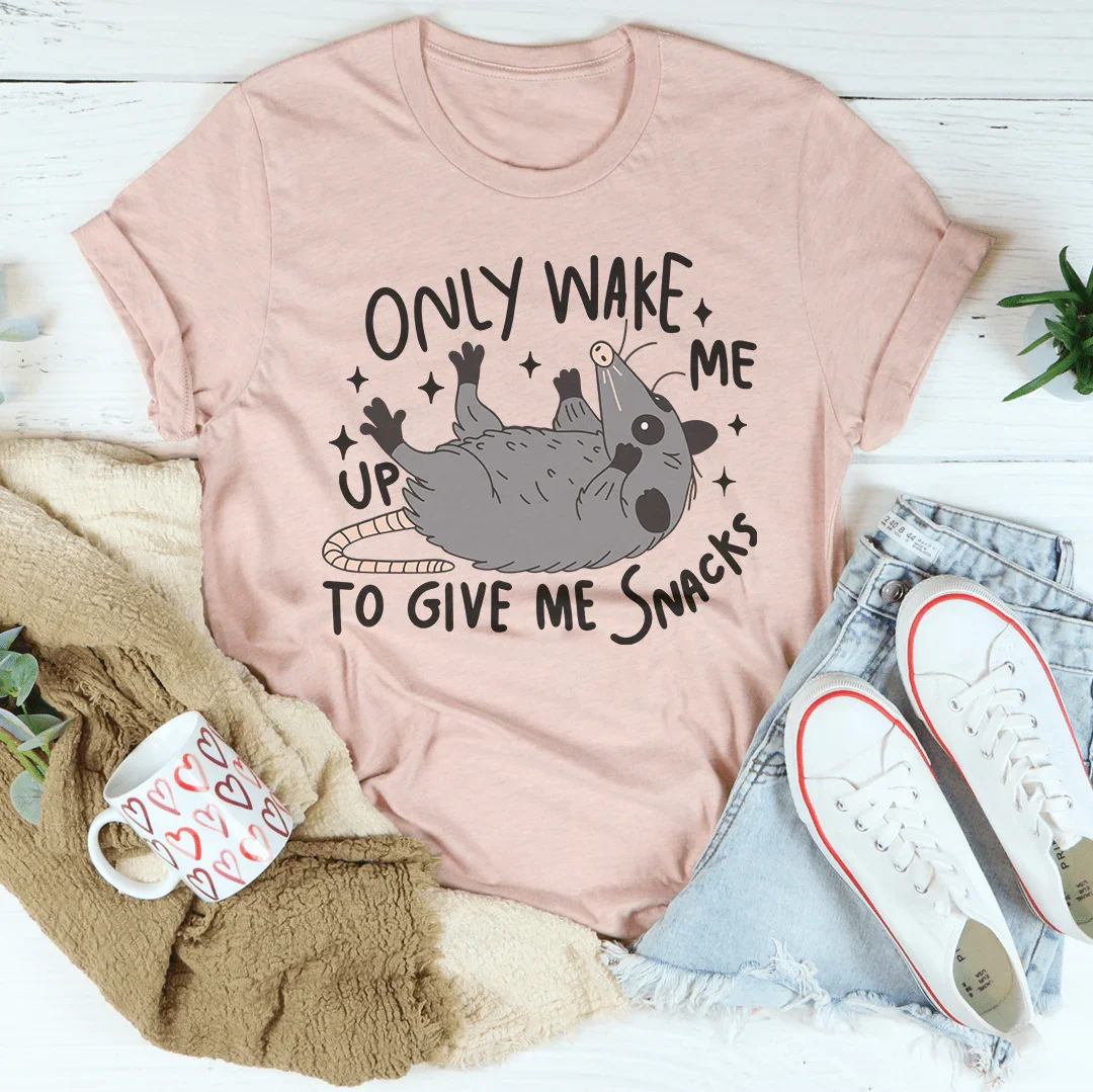 Only Wake Me Up To Give Me Snacks Tee