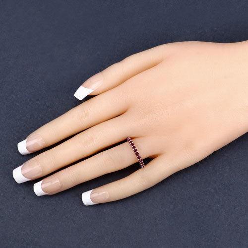 1.04 Carat Genuine Ruby .925 Sterling Silver Ring