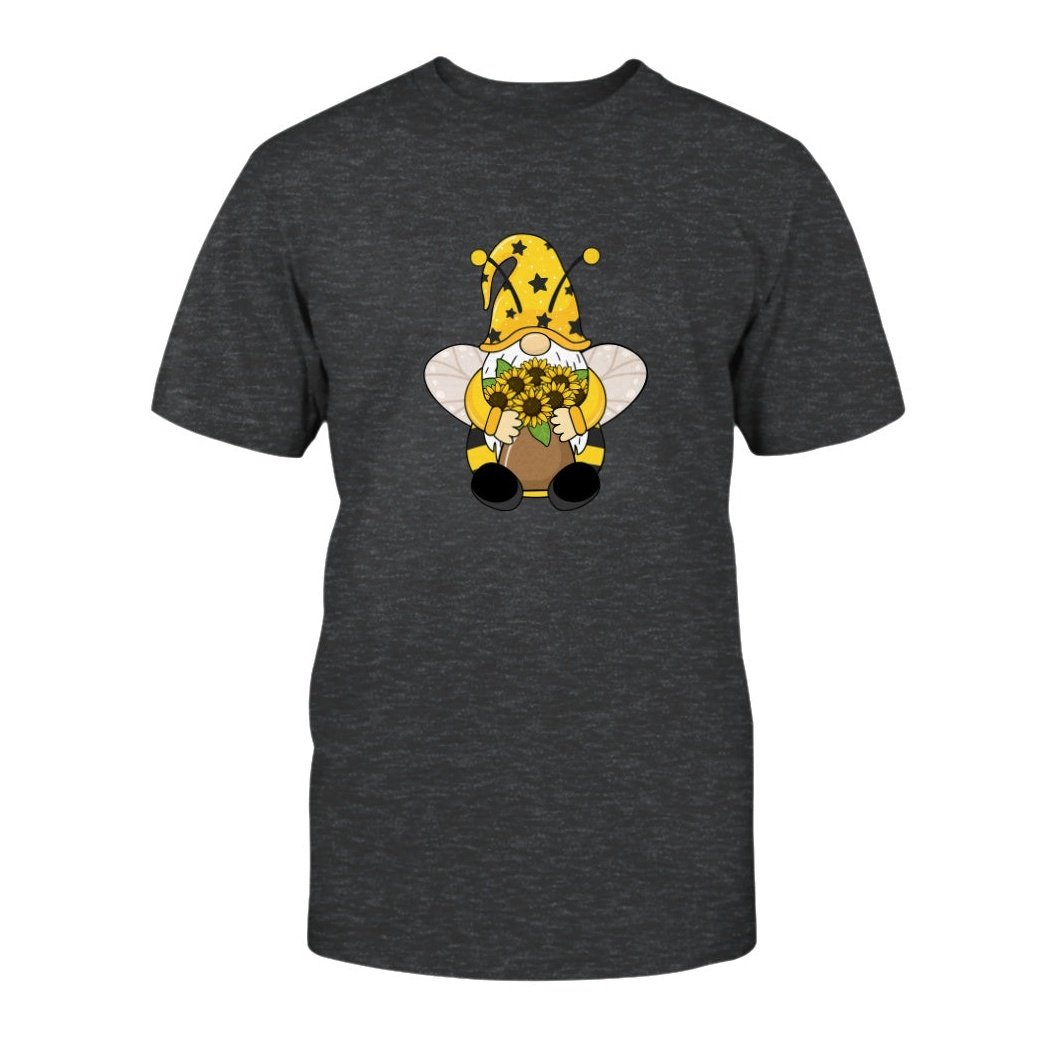 SunFlower Gnome Graphic Tee Gray or Black, Short or Long  Sleeve