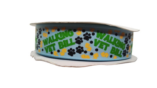 Walking Vet Bill Blue Nylon Dog Collar