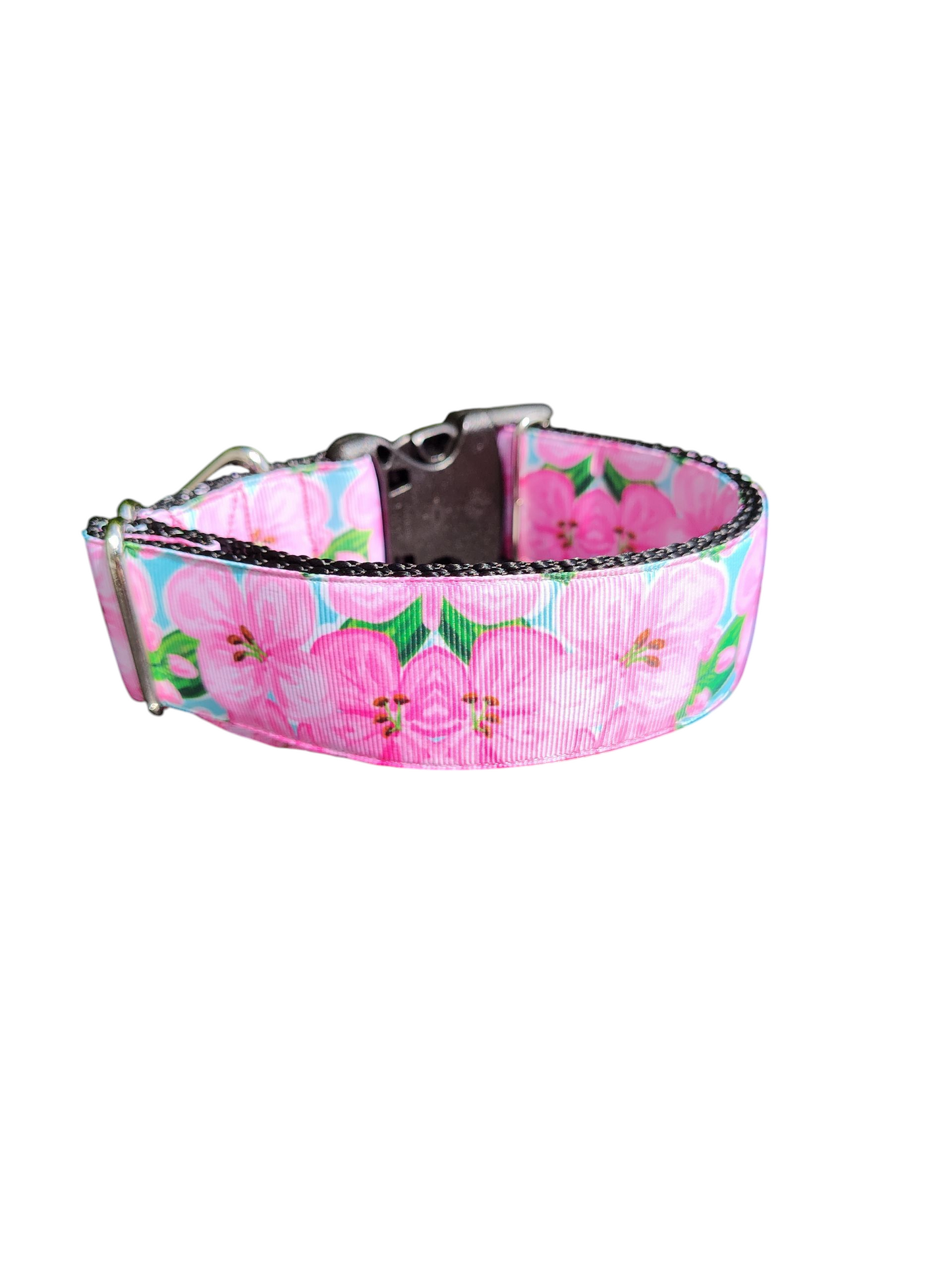 1.5" Wide Flower Girl Nylon Dog Collar