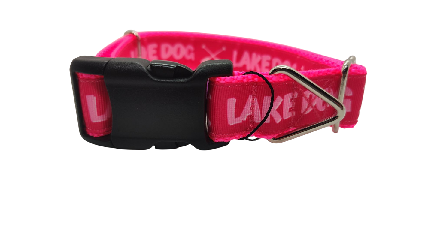 Lake Dog Pink Nylon Dog Collar