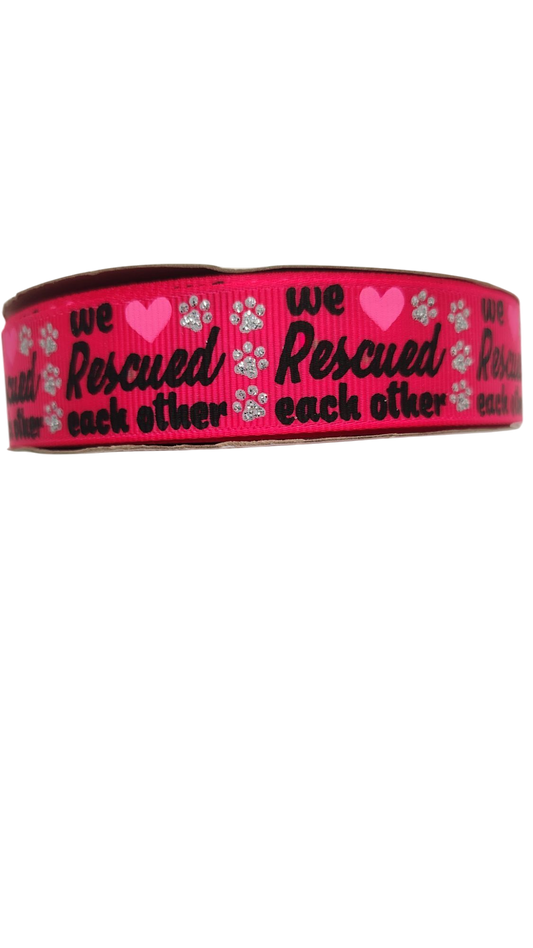 We Rescued Each Other Nylon Dog Collar