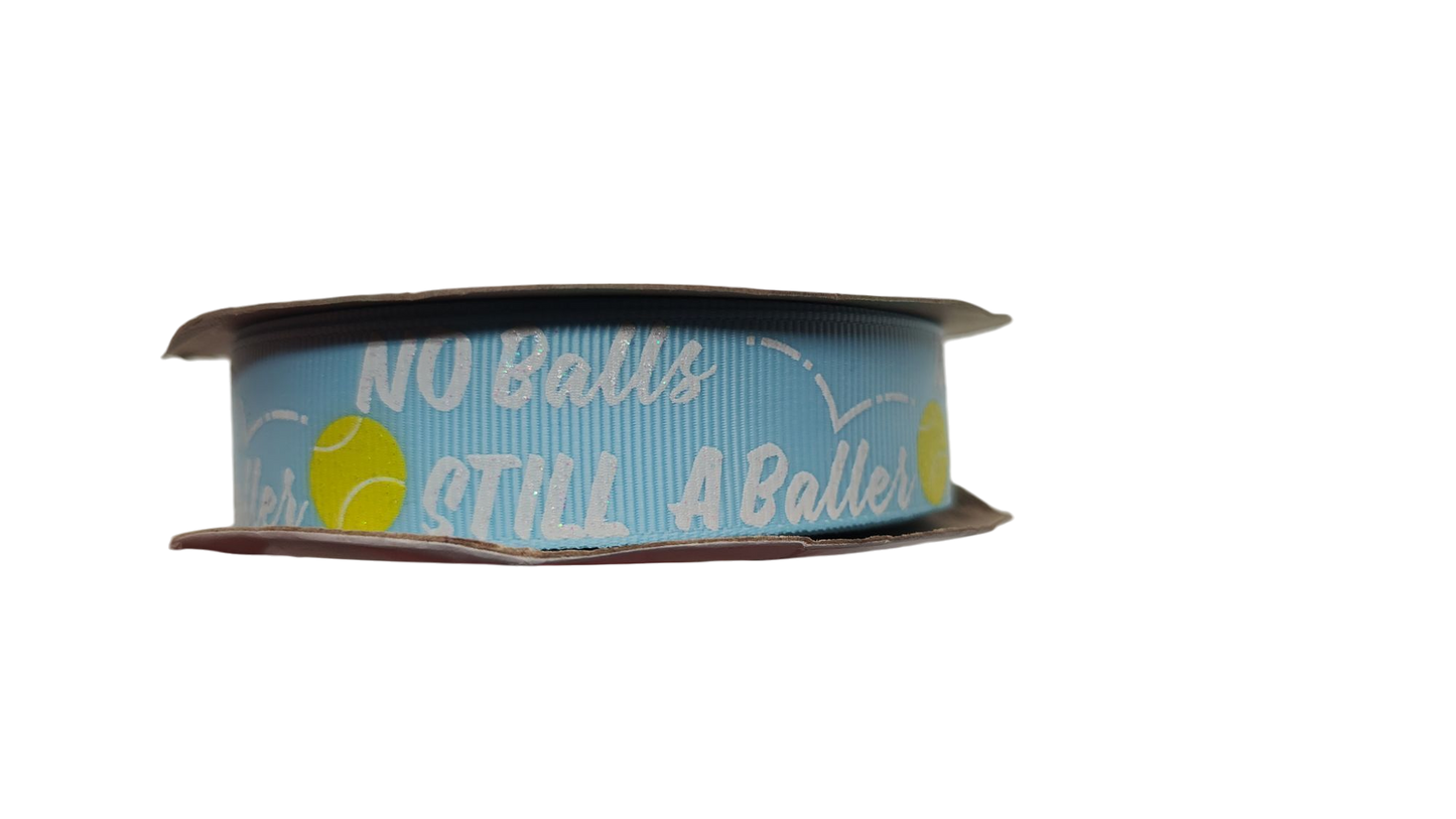 No Balls Still A Baller Green Nylon Dog Collar