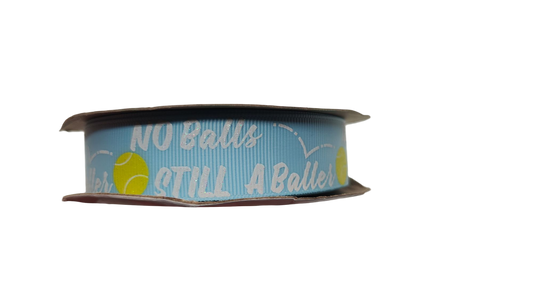No Balls Still A Baller Green Nylon Dog Collar