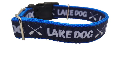 Lake Dog Blue Nylon Dog Collar
