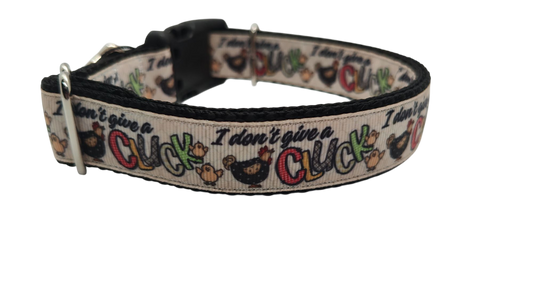 Don't Give A Cluck Nylon Dog Collar