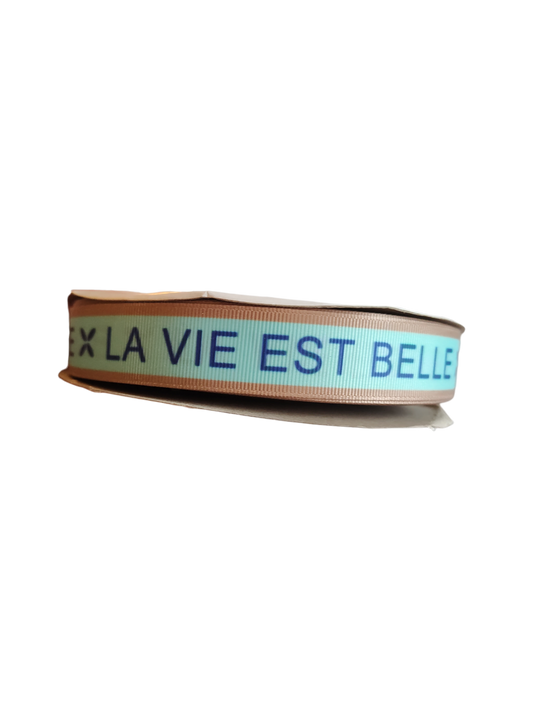 La Vie Est Belle Life Is Beautiful Nylon Dog Collar