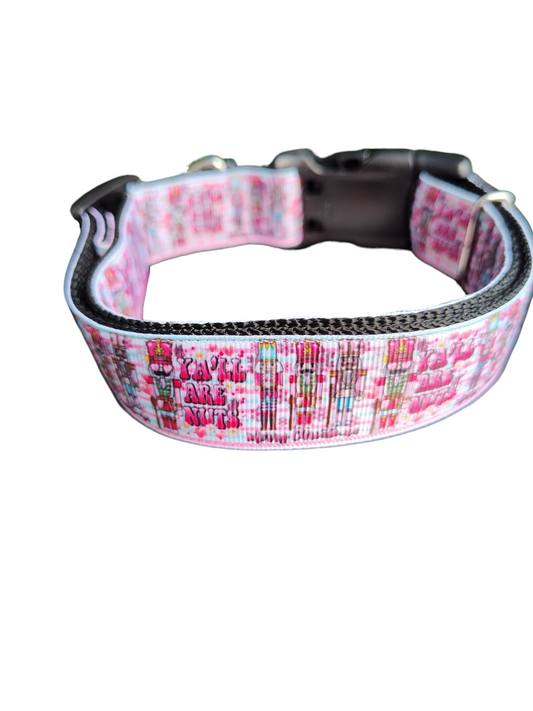 Ya'll Are Nuts! Nutcracker Nylon Dog Collar