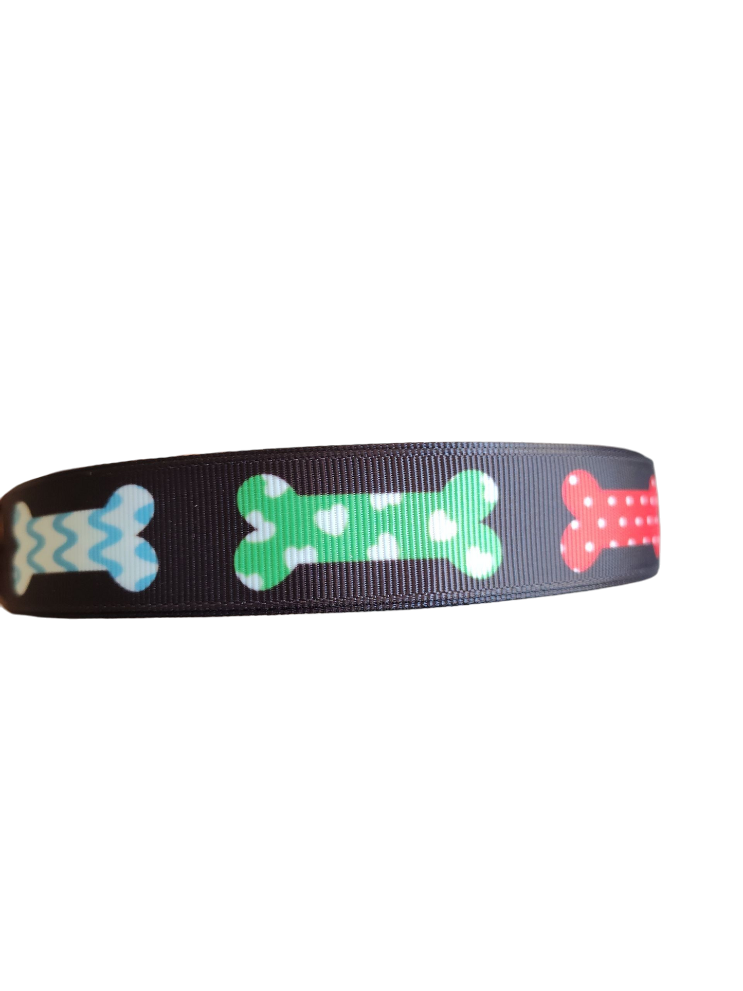 Patterned Bones Nylon Dog Collar