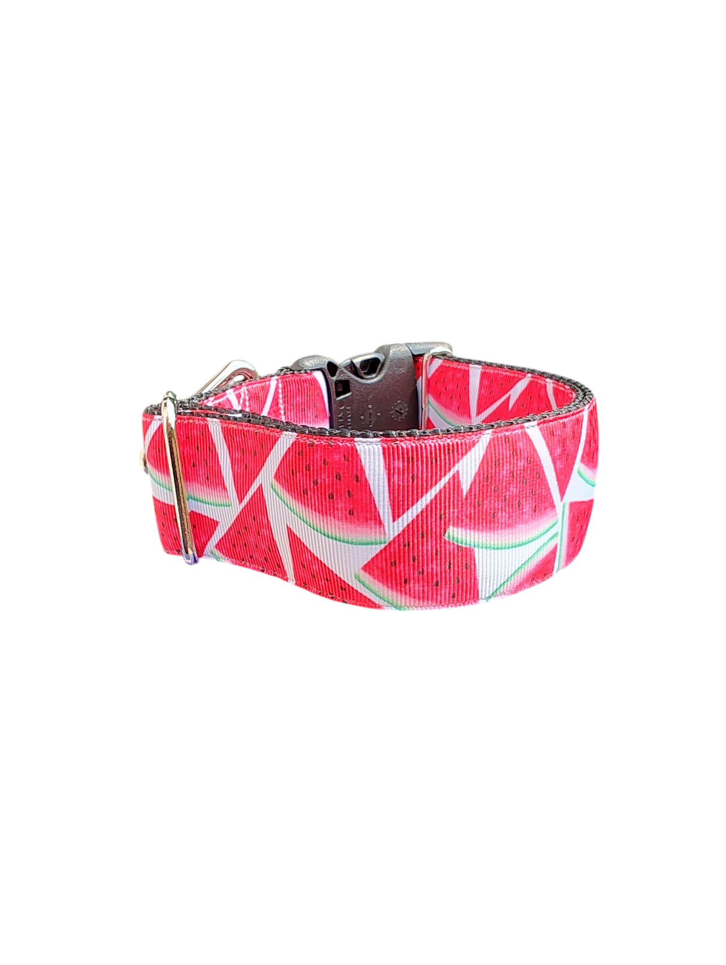 1.5" Wide Watermelon Slices Nylon Dog Collar