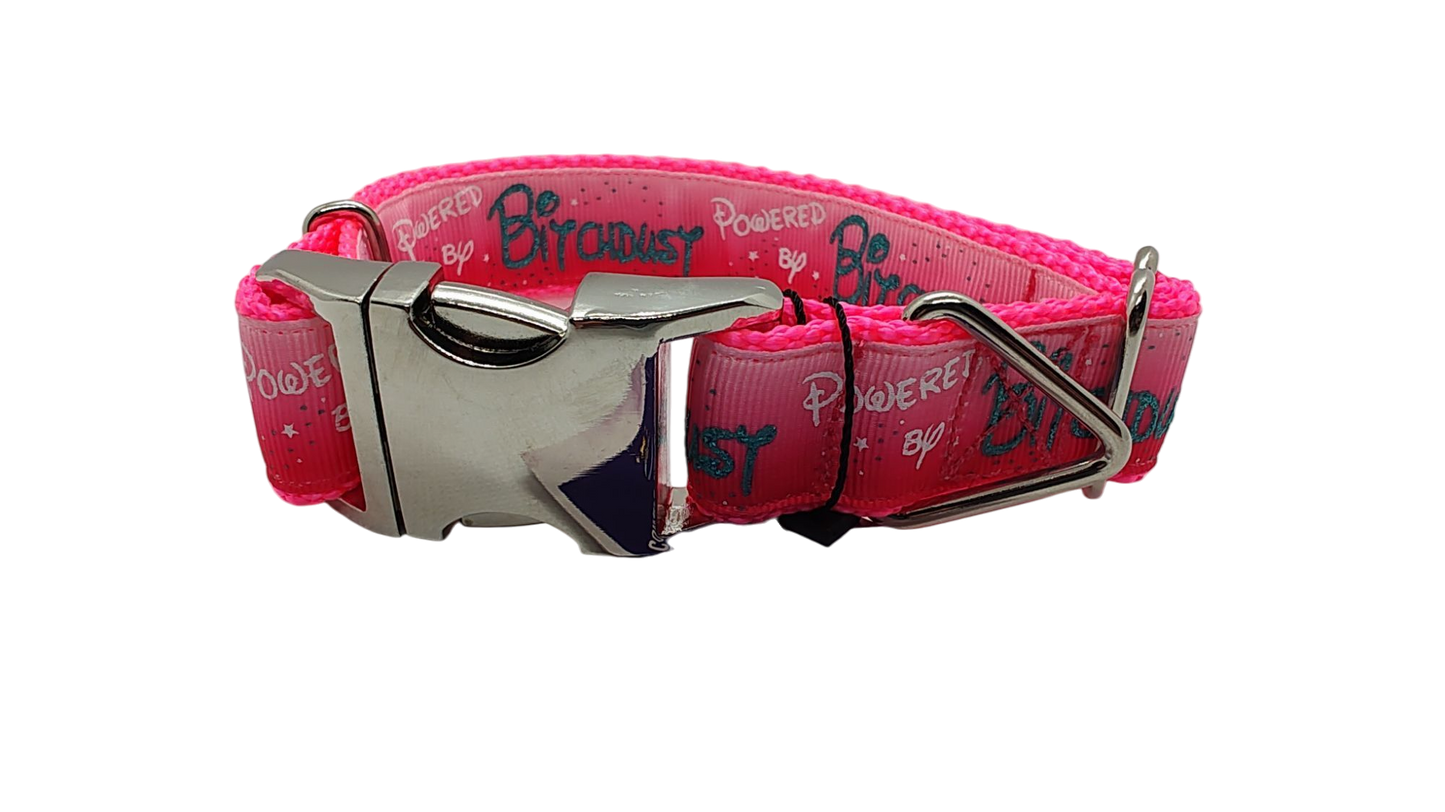 Powered By Bitchdust Nylon Dog Collar