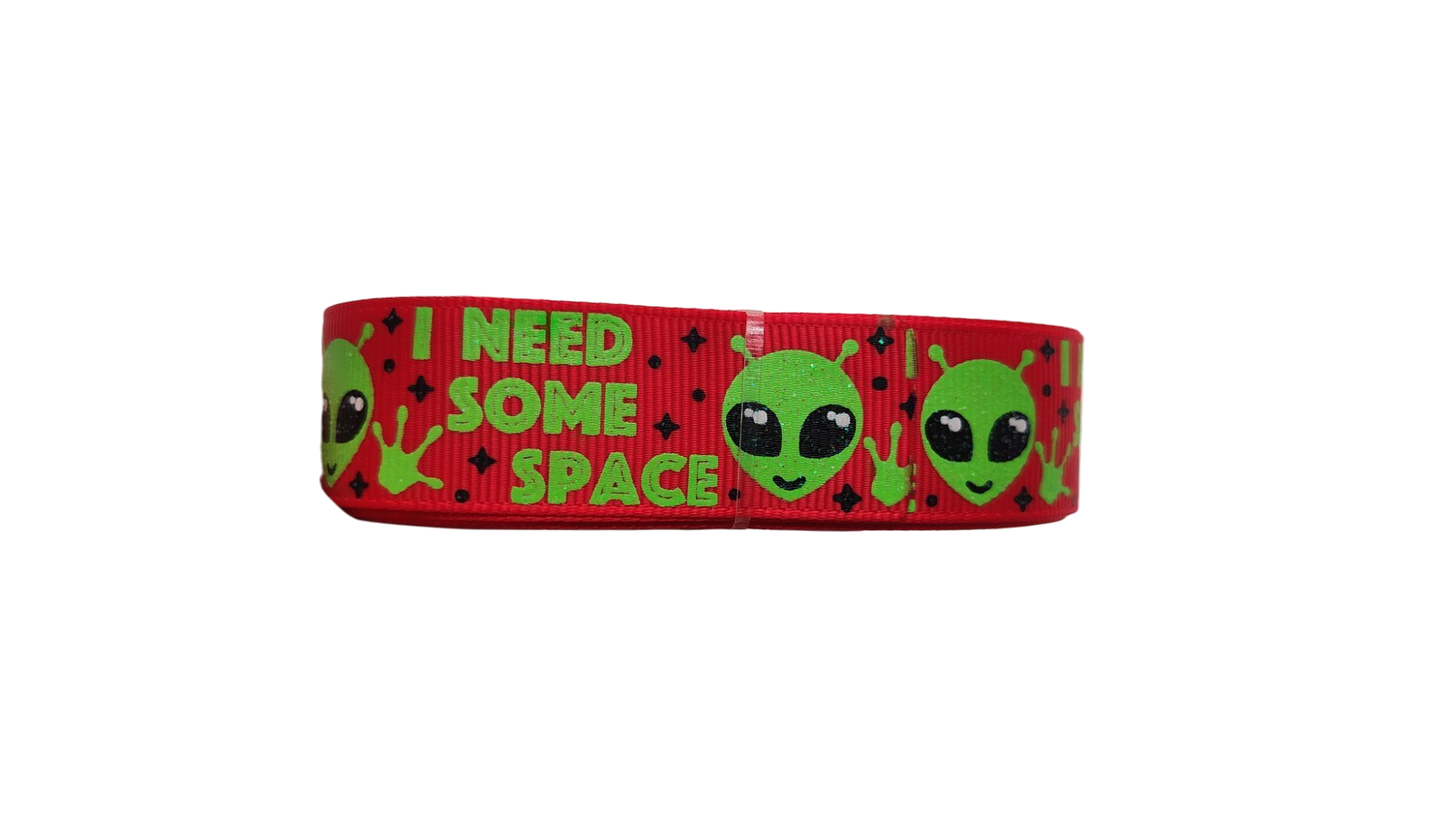 I Need Some Space Alien Nylon Dog Collar