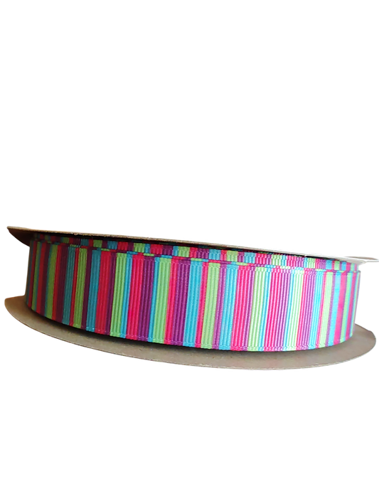 Neon Stripes Nylon Dog Collar