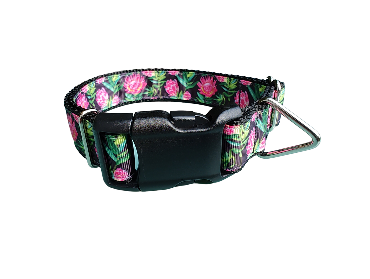 Protea Flower Nylon Dog Collar