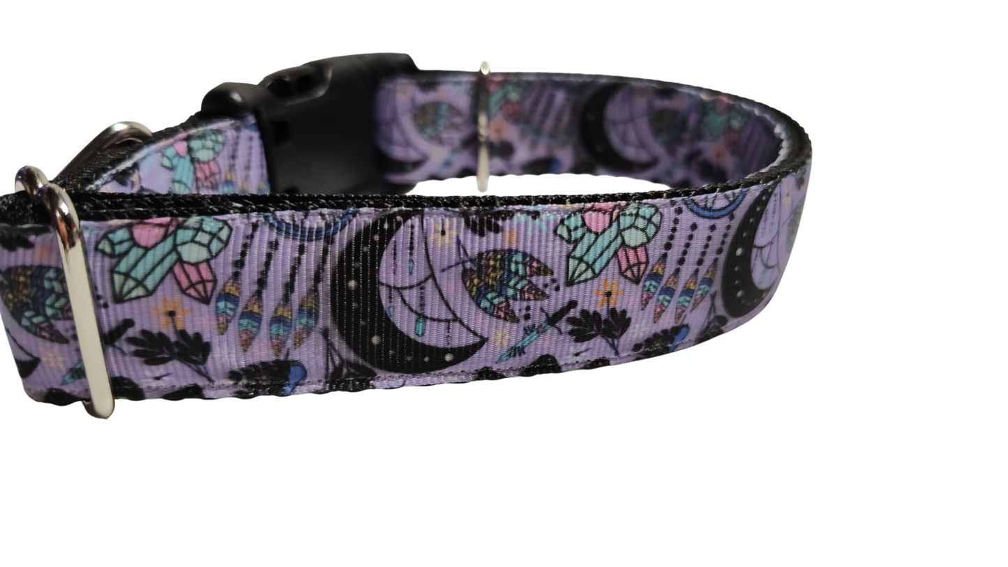 Witchy Crystals Nylon Dog Collar