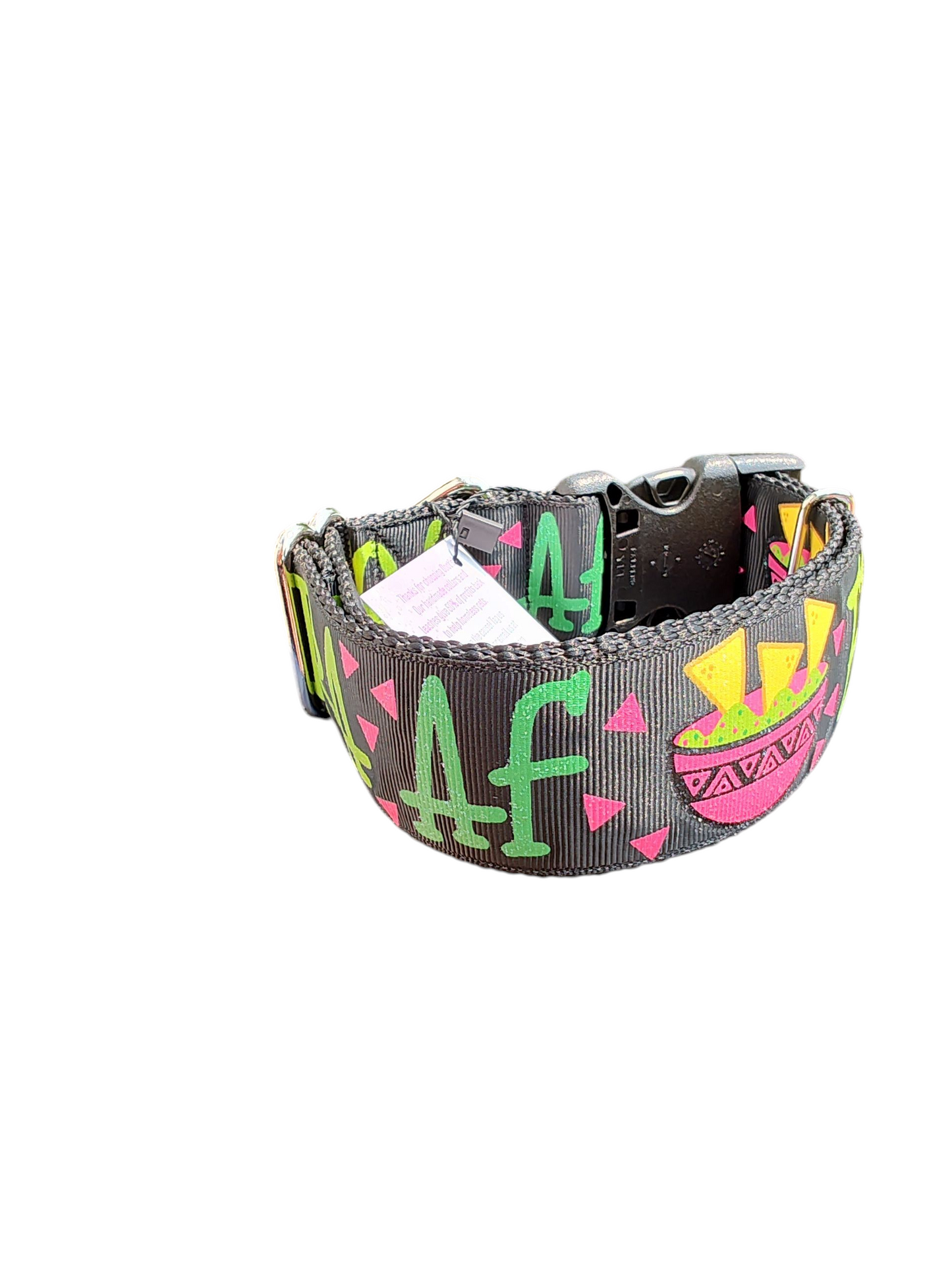 1.5" Wide Extra AF Chips & Guac Nylon Dog Collar