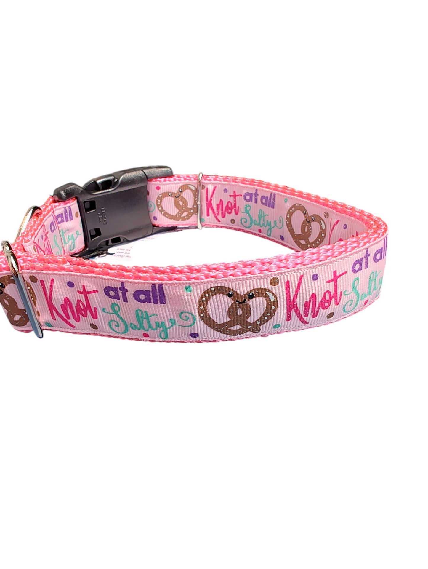 Knot At All Salty Pretzel Nylon Dog Collar