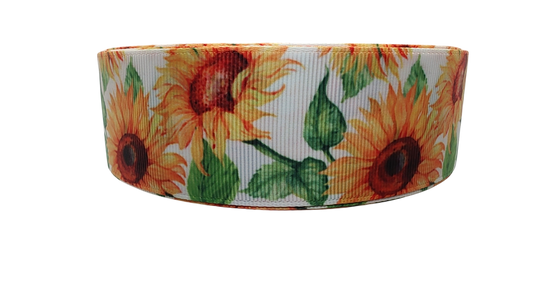 1.5" Wide Sunflowers Nylon Dog Collar