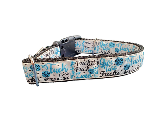 Give 2 Fucks Nylon Dog Collar