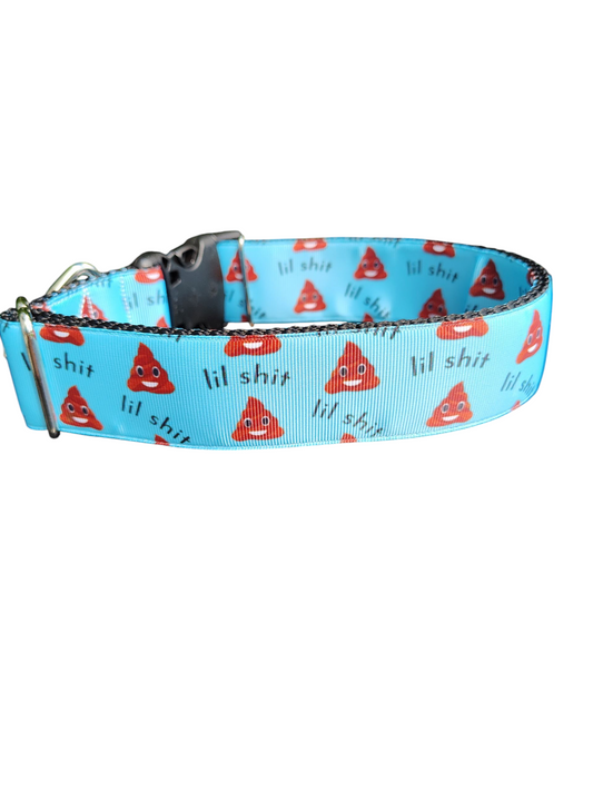 1.5" Wide Lil Shit Nylon Dog Collar