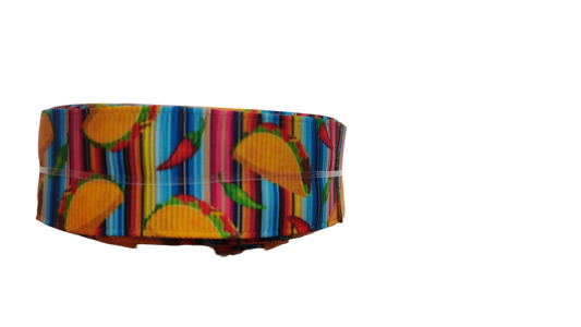 Sarape Tacos Nylon Dog Collar