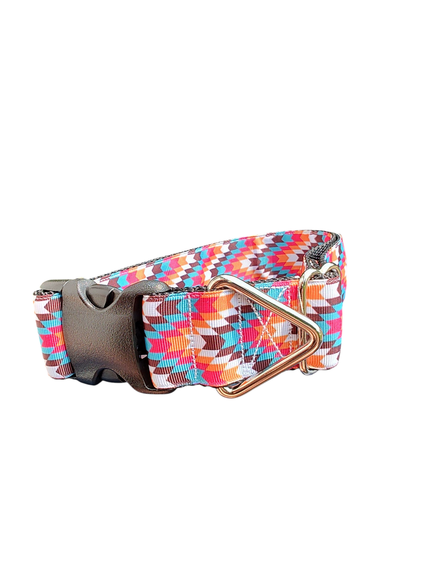 1.5" Wide Tribal Chevron Nylon Dog Collar