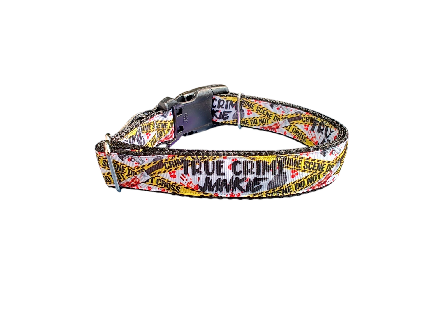 True Crime Junkie Nylon Dog Collar