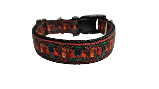 Western Highland Cow Nylon Dog Collar