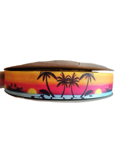 Neon Sunsets Nylon Dog Collar