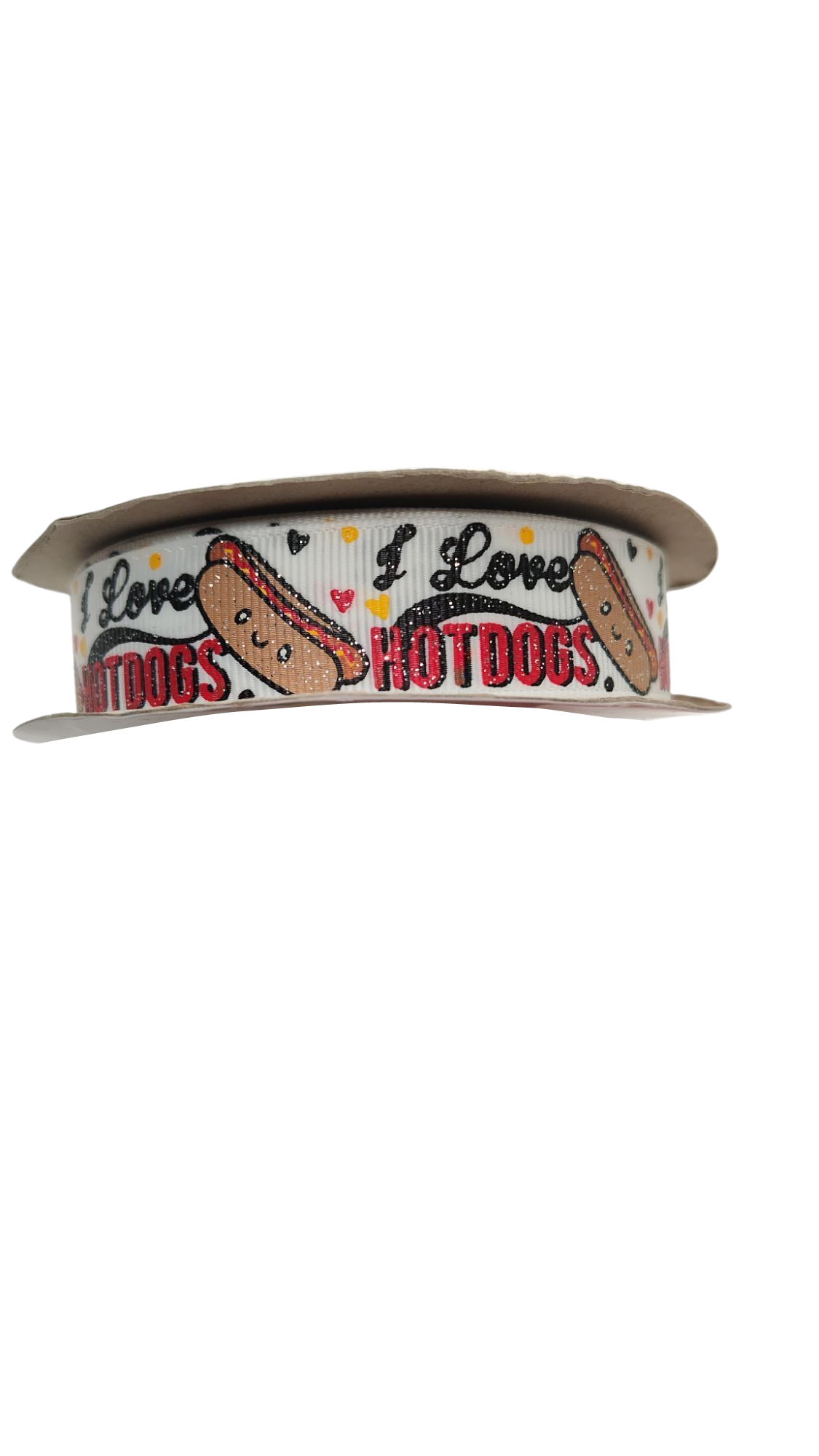 I Love Hot Dogs Nylon Dog Collar
