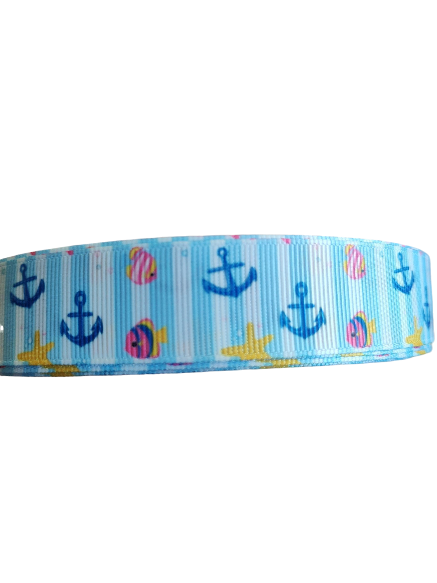 Anchors and Fish Nylon Dog Collar