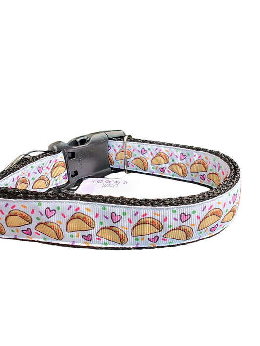 Taco Love Nylon Dog Collar