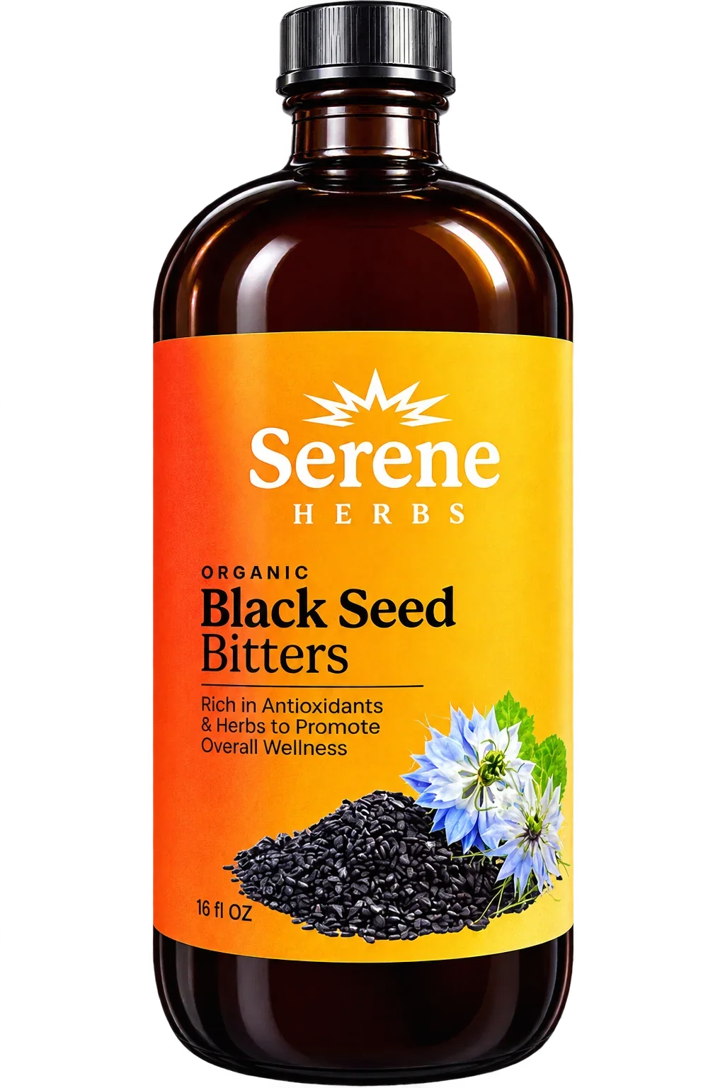 Serene Herbs Black Seed Bitters, 16 fl oz
