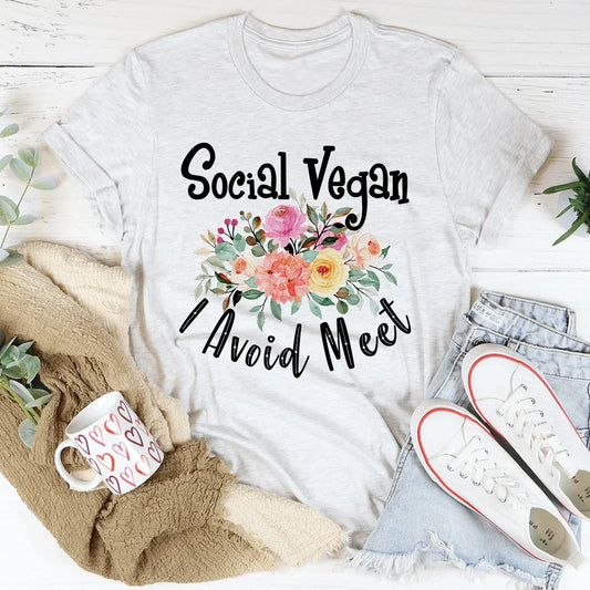 Social Vegan I Avoid Meet Tee