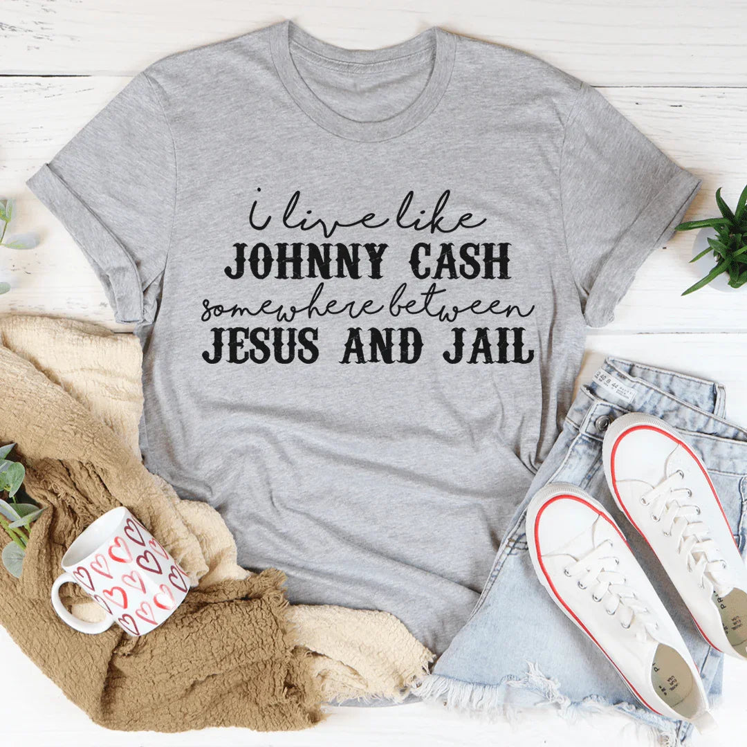 Somewhere Between Jesus & Jail Tee