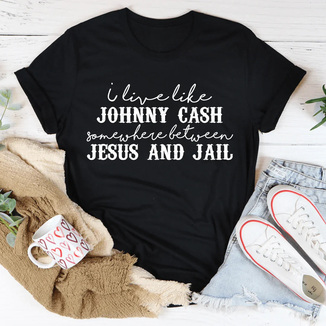 Somewhere Between Jesus & Jail Tee