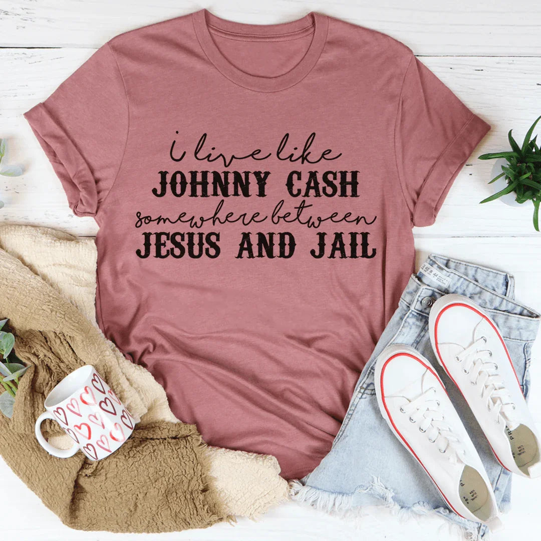Somewhere Between Jesus & Jail Tee