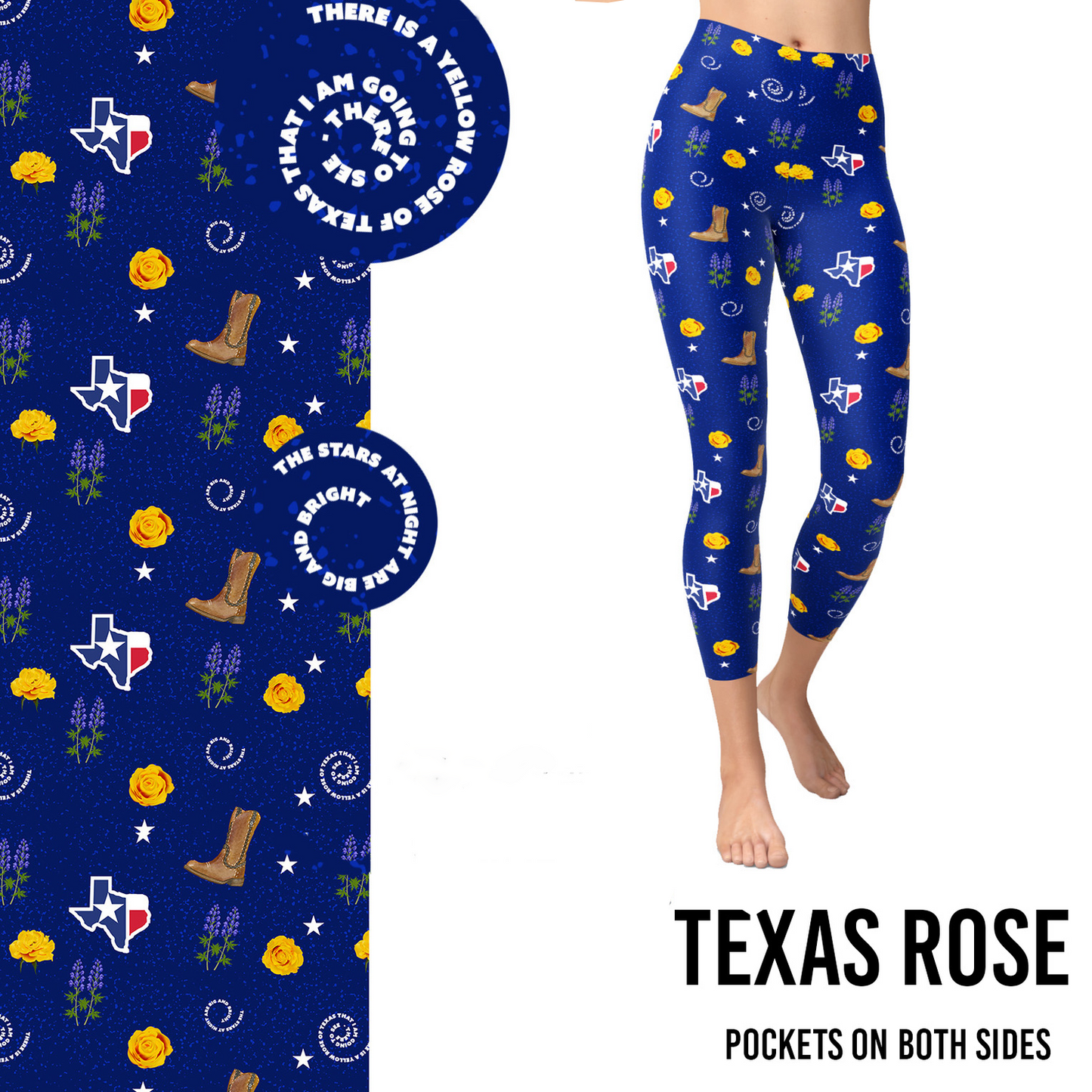 Texas Rose Leggings with Pockets