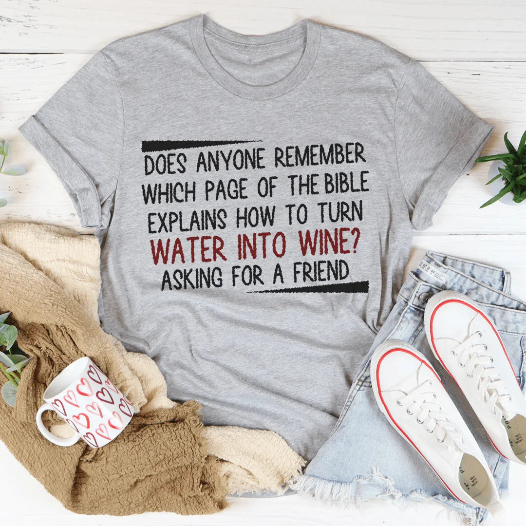 Water Into Wine Tee