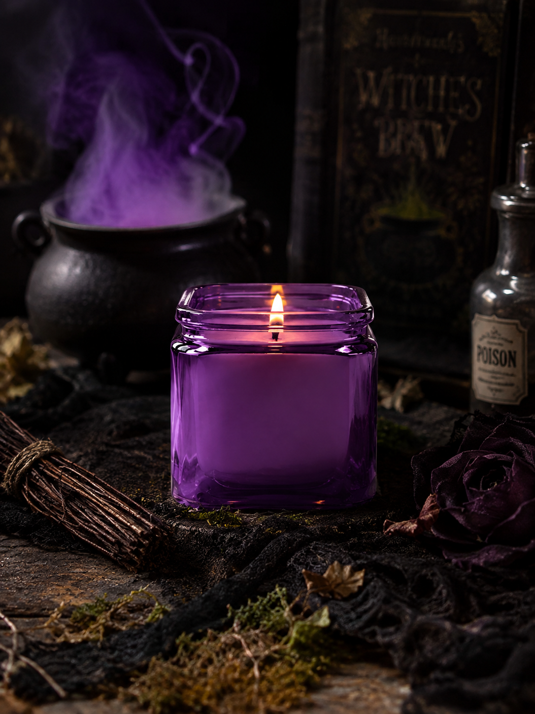 WITCHES BREW ---  8.5 oz Soy Jar Candle | Fall/Autumn | Moon Water Apothecary