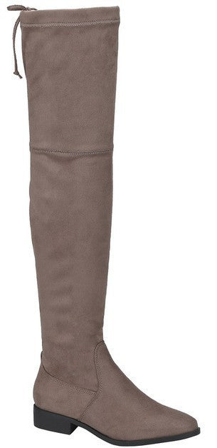 Over the Knee Taupe Boots