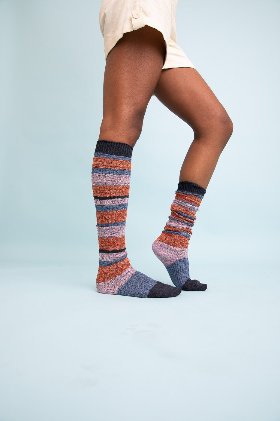 Boho Striped Boot Socks