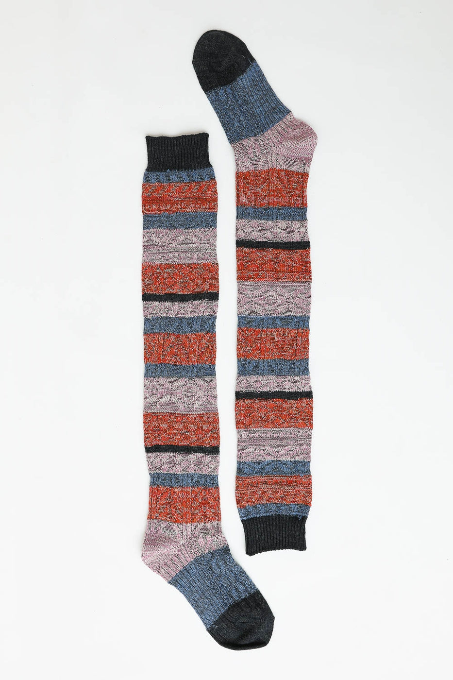 Boho Striped Boot Socks