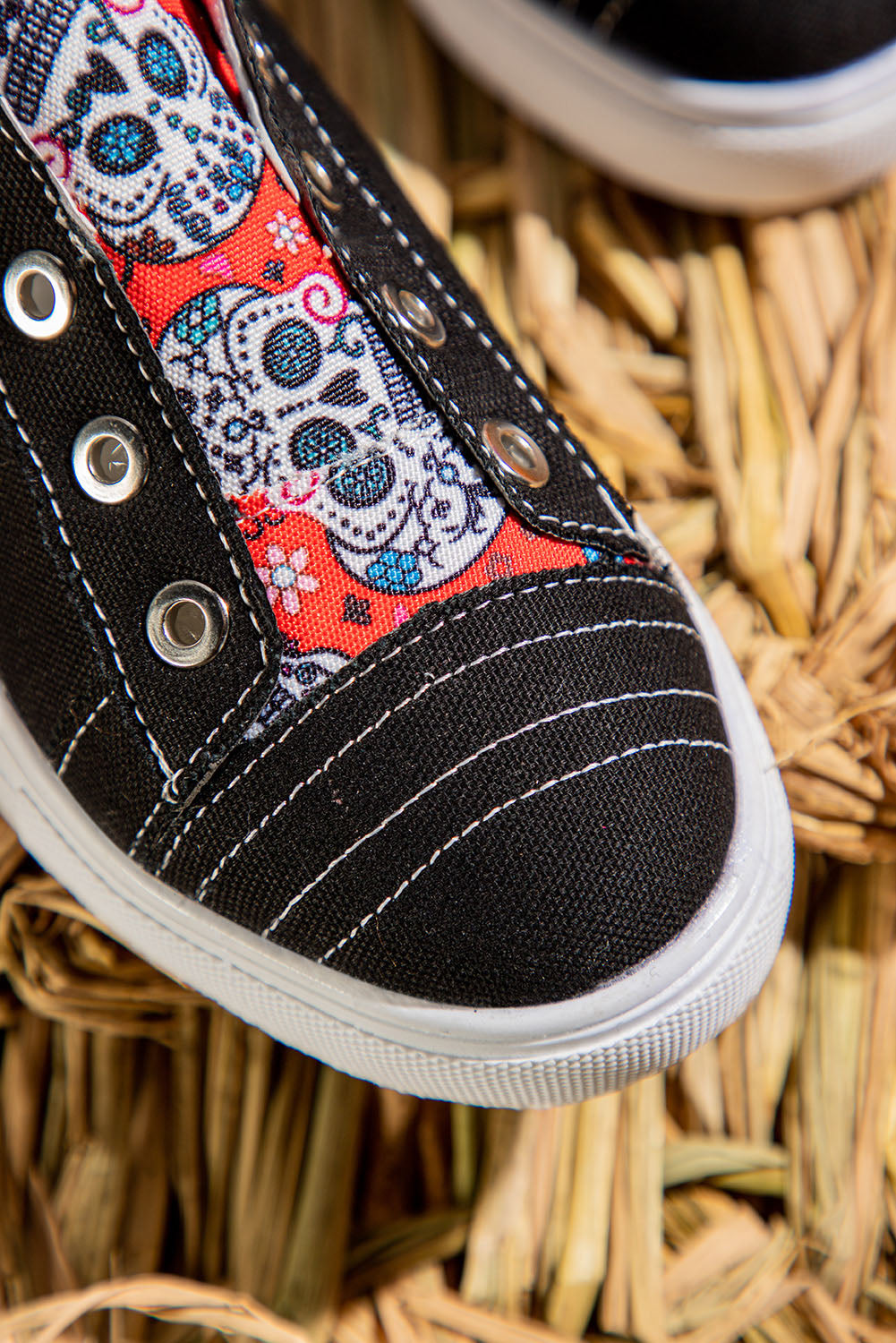 Day of the Dead Skulls-  Slip On Canvas Sneakers